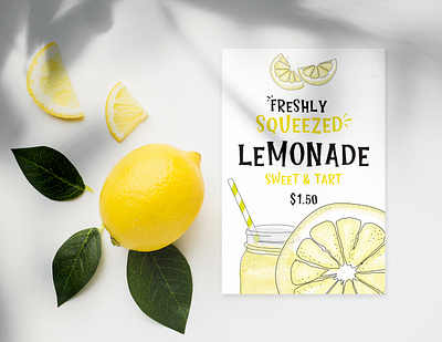 Lemonade event food food and drink food illustration fresh illustration lemon lemonade postcard poster design vector