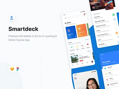 Smartdeck Mobile E-Learning UI Kit bella store classroom app courses ui kit distance learning ui kit e learning app ui kit education platform masterclass app ui kit offline learning app online learning app online learning app ui kit online learning for school online learning for university ui kit e learning coronavirus ui kit for college ui kit for education ui kit for mobile e learning ui kit for mobile education ui kit for school ui kit for university university e learning ui kit