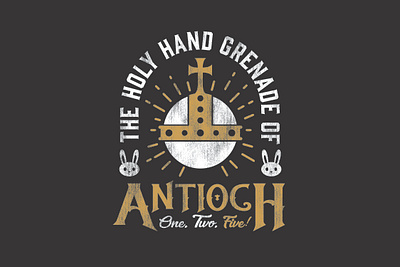 Holy Hand Grenade apparel badge logo branding bunny camelot comedy flying circus funny holy grail holy hand grenade humor king arthur label merch monty python rabbit shirt