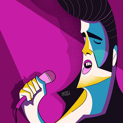 Elvis character design character illustration elvis famous famous design illustration illustration design illustration digital ilustracion ilustraciones ilustrador ilustradora music musician procreate