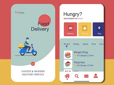 Food deliver app app composition creative design food delivery graphics icon ideas logo mobile app typography ui ux vector