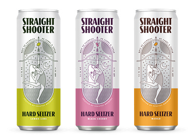 Hard Seltzer Can Concept alcohol archer arrow beer beer can beverage can can design hard seltzer illustration moon packaging seltzer texas woman