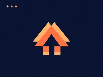 Upside arrow arrow creative finance home icon logo design modern motion saas tech ui ux unique unused