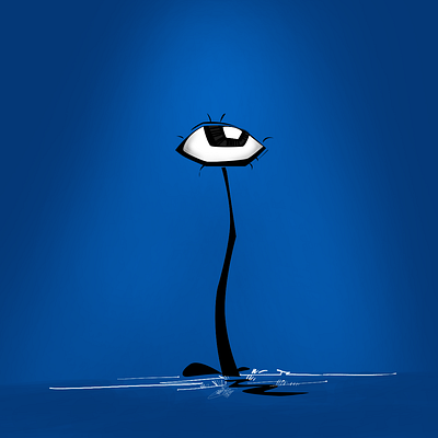 I am watching you art digital painting illustration vector