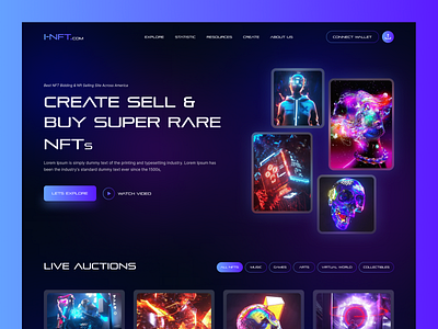 NFT landing page 3d bitcoin blockchain coins crypto art crypto wallet cryptoart cryptocurrency ethereum landing page marketplace metaverse nft nft 3d nft collection nftart rarible token web design website