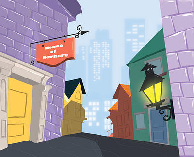 Town of Nowhere adobe illustrator concept design design game illustration