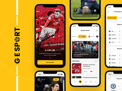 Sport app app betting clean daily ui design designer football app game graphic design interface live football live update minimal mobile mobile app mobile ui typography ui ux