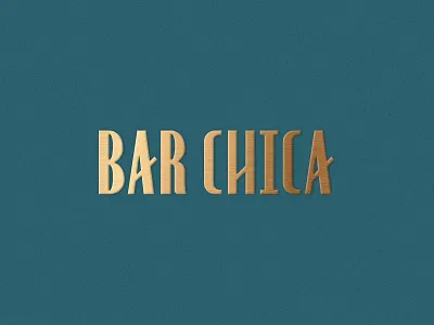 Bar Chica art deco branding cocktail cuba cuban florida geometric gold foil logotype retro sexy spanish speakeasy st pete tampa texture type typography vintage