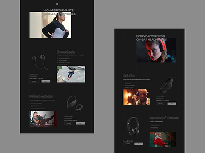 Beats by Dre branding design minimal typography ui ux web website