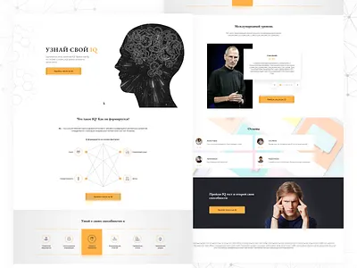Test IQ Landing page design minimal ui ux web website