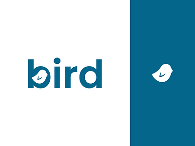 Creative Bird Wordmark bird creative logo minimal modern negative space negative space logo whitespace wordplay workmark