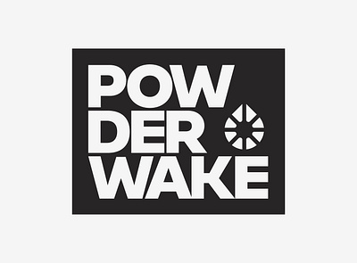 Powderwake Badge bold box brand identity brand identity design brand identity designer brand logo clean custom logo freelance designer logo logo design logo design branding logo maker logo type logotype merch text type typography vanguarddesignco