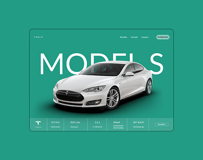 Tesla Model S Landing page branding design e commerce website landingpage logo ui ux vector web website