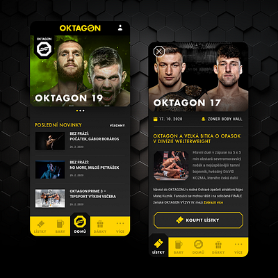 OKTAGON MMA App android app android app design android design app ios mobile mobile app design mobileapp ui ux