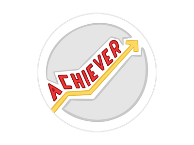 Achiever 34 branding clifton design dribbble hello icon logo space sticker sticker design strategic strengths type typography vector