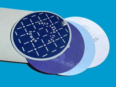 Salt Lake City Water Reclamation Facility Invitation color design invitation invite local print salt lake city utah