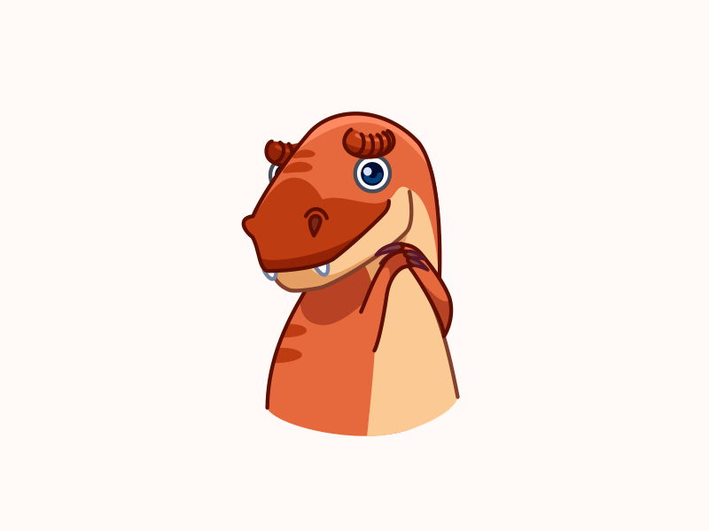 Tyrannosaurus Rex animated sticker animation cartoon character animation character design dino dinosaur emojis gif stickers telegram tirex