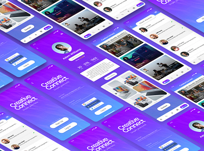 Creative Connect - Freelance Service App app flat icon minimal photograhy typography ui ux web