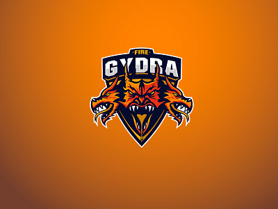 Fire Gydra 2d art artist brand design esportlogo esports esports logo fire gydra hydra logo mascot design mascot logo orange red