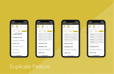 BU: Duplicate Feature app mobile mobile ui product design ui xd