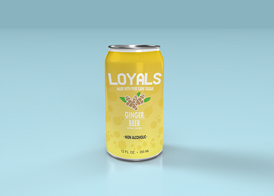 Loyals Ginger Beer artwork beer branding beer can beer can design branding can mockup design design art digital art icon illustration illustrator logo logo design logo design branding logodesign minimal mockup design product design vector