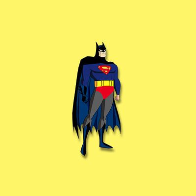 superbat animation art artwork batman collage collage art creative design hero illustration illustrator minimal photoshop superhero superman vector