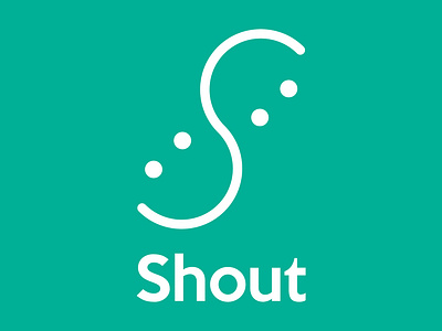 Daily Logo Challenge #39 - Shout chat app dailylogo dailylogochallenge design graphicdesign logo logodesign messaging app smiley face social app social media