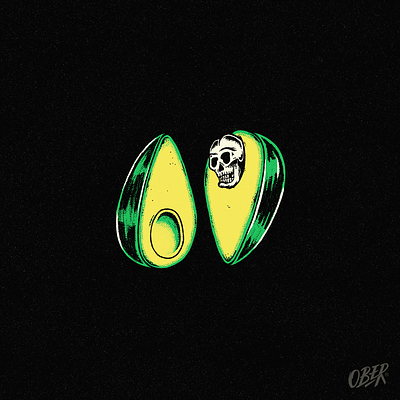 No hay tiempo para madurar avocado calavera death design illustration illustration art illustration design illustration digital illustrations old school oldschool palta skull