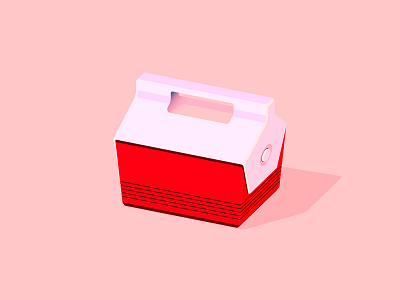 cooler dayz branding cooler igloo illustration illustrator isometric design simple summer the creative pain vector