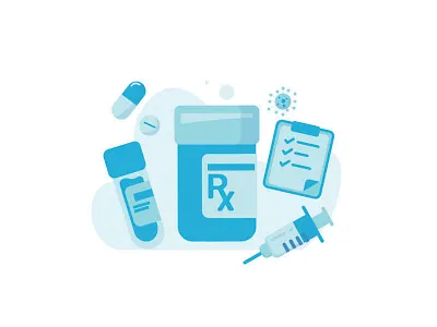 Medical support illustrations blue brand flat icon illustration interface logo people simple ui