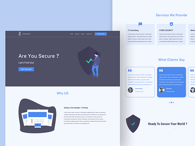 Security Website branding design flat illustration minimal ui ux vector web website