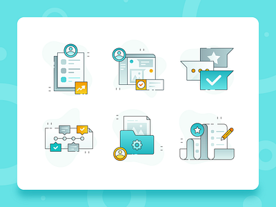 Teamwork Collaboration Icon 2 2d blue business collaboration design document flat icon icon design icon set illustration problem productivity solution startup team teamwork ui user interface ux web design