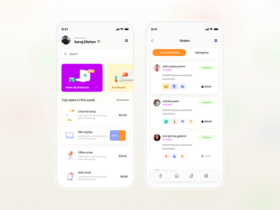 Seller Hub - Mobile app UI Design (Daily UI design) adobe xd app app design app designer app designers app ui application creative design e commerce interface design iphone x minimal seller sellers shopping ui ui design user interface design