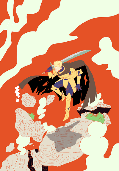 The Prince animation anime boy design flat illustration muslim pakistan prince soldier sword vector