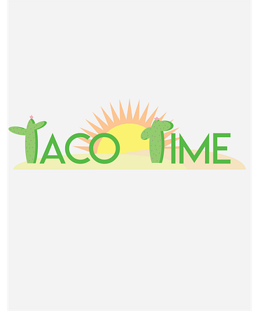 Taco Time artwork design digital art fast food flat icon illustration illustrator logo logo design logo design branding logo design concept logo redesign minimal product design redesign taco tacos vector weeklywarmup