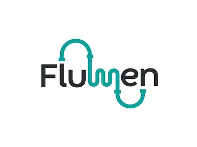 flumen ( Plumbing logo ) branding clean creative design drain illustrator logo plumbing professional vector water