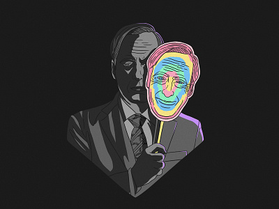 Better Call Saul behance breaking bad character colors design gradient graphic illustration illustrator lawyer mood netflix photoshop pink purple sad wacom