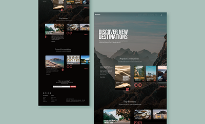 Travel Landing Page design travel travel app ui ux webdesign