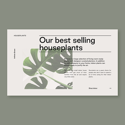 Online Nursery Landing Page design nursery plants ui ux webdesign