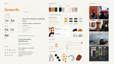 Insurance Style Tile style guide styletile ui ui kit uidesign uiux ux webdesign