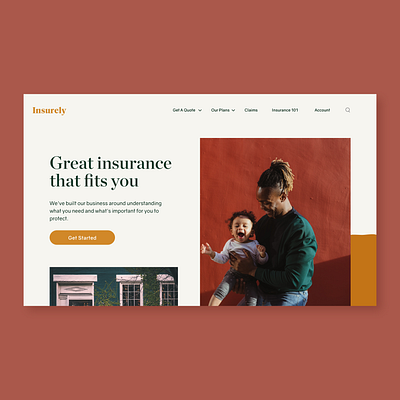 Insurance Landing Page design insurance ui ux webdesign