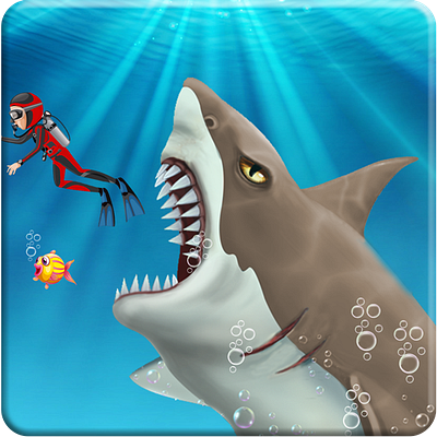 An Angry Shark Life (Game Graphic ) car game game art game graphic game graphics icon render screenshot sea games shark attack