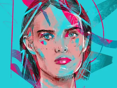 For Reasons unkown abstract faces flat forms illustration illustrator lines linestyle painting portrait art portrait illustration portrait painting portraits potrait sketchbook vector woman
