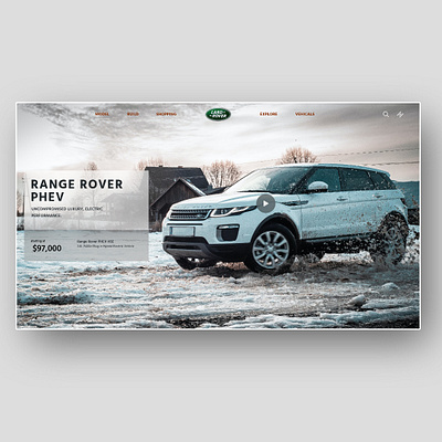 Range Rover Redesign design designer ui uidesign uiux webdesign website design
