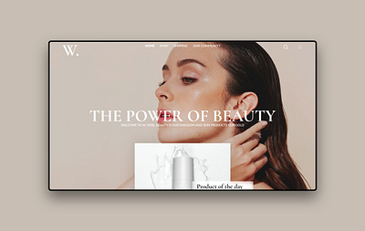 W. A story of beauty clean concept cream dailyui design elegant interface minimal modern ui webdesign