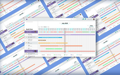 Gantt Chart Redesign adobe xd design gantt chart minimal ui ux web website