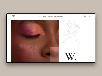 W. A story of beauty clean concept cream dailyui design interface minimal ui ux webdesign