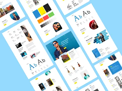 UCLA complete project 2d adobe adobexd design flat minimal music typohraphy ui ux web website