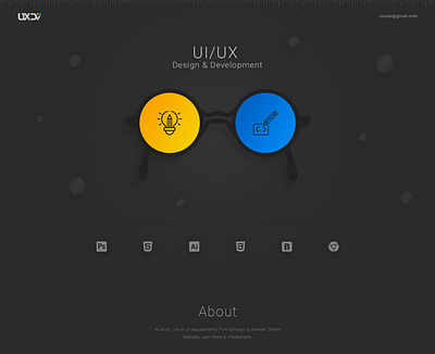 Dark theme of my website https://uxdv.in/ minimalist modern ui ui design user experience design user interface design ux ux design web web design