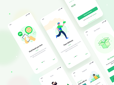 Food Delivery App delivery app dribbble food app food delivery illustration illustration app ios app minimal minimalist mobile app